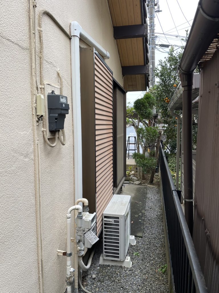 つくばみらい市のお客様　専用回路工事、エアコン交換工事